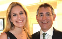 Zara Kessler celebrates her father, outgoing ULI New York Chairman Richard Kessler, during the Summer Social on June 19.